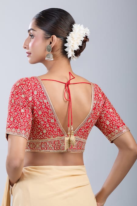 Samyukta Singhania Floral Embroidered Blouse 