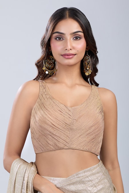 Samyukta Singhania Textured Sleeveless Blouse 