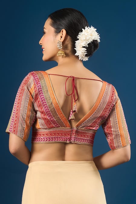 Samyukta Singhania Color Block Pattern Blouse 