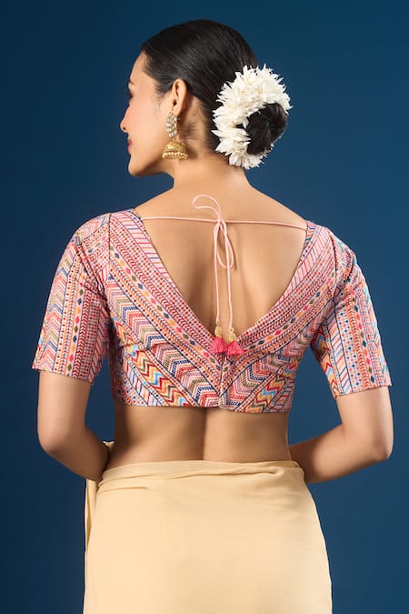Samyukta Singhania Geometric & Floral Pattern Blouse 