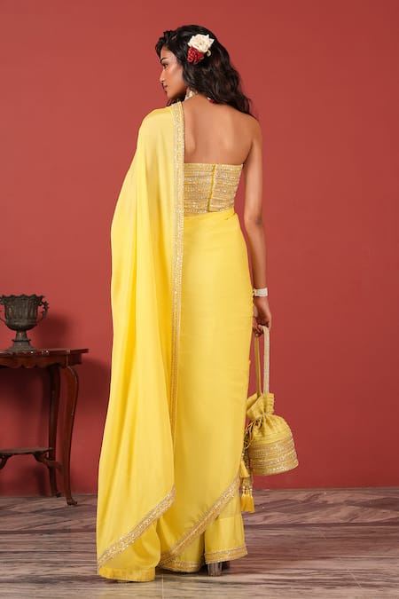 Suruchi Parakh Embroidered Blouse With Saree 