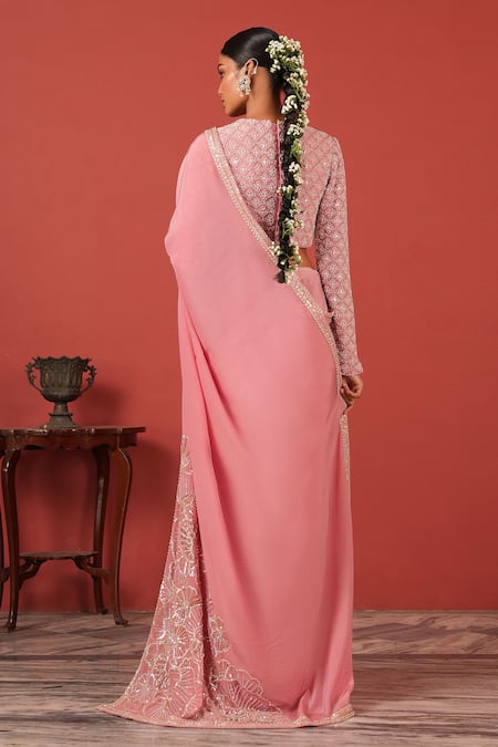 Suruchi Parakh Embroidered Saree With Statement Blouse 