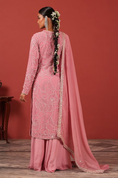 Suruchi Parakh Embroidered Kurta Sharara Set 