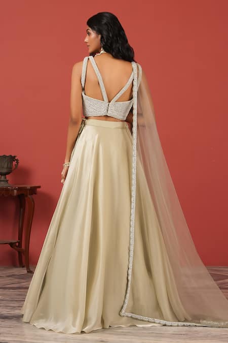 Suruchi Parakh Embroidered Blouse Skirt Set 