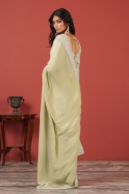 Suruchi Parakh Hand Embroidered Blouse & Saree Set 