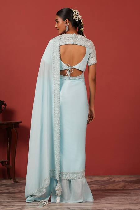 Suruchi Parakh Embroidered Blouse With Saree 