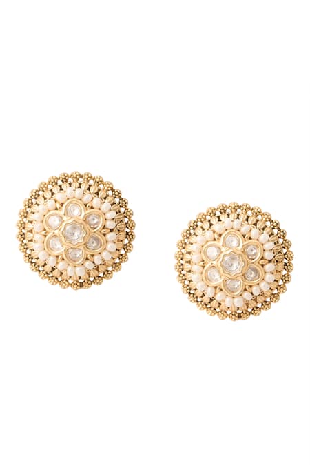 Buy Nazaakat By Samara Singh White Faux Diamonds Kundan Embellished Necklace Set Online at Aza Fashions Buy_Nazaakat By Samara Singh_White Faux Diamonds Kundan Embellished Necklace Set _Online_at_Aza_Fashions