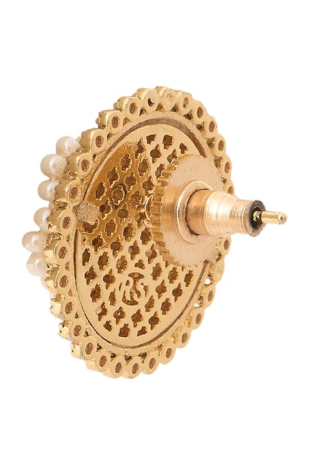 Shop Nazaakat By Samara Singh White Faux Diamonds Kundan Embellished Necklace Set Online at Aza Fashions Shop_Nazaakat By Samara Singh_White Faux Diamonds Kundan Embellished Necklace Set _Online_at_Aza_Fashions