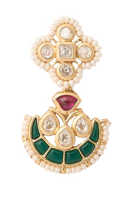 Buy Nazaakat By Samara Singh Green Stones And Ruby Kundan Choker Necklace Set Online at Aza Fashions Buy_Nazaakat By Samara Singh_Green Stones And Ruby Kundan Choker Necklace Set _Online_at_Aza_Fashions