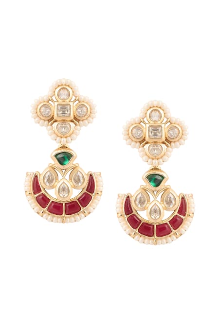 Buy Nazaakat By Samara Singh Red Ruby And Green Kundan Choker Necklace Set Online at Aza Fashions Buy_Nazaakat By Samara Singh_Red Ruby And Green Kundan Choker Necklace Set _Online_at_Aza_Fashions