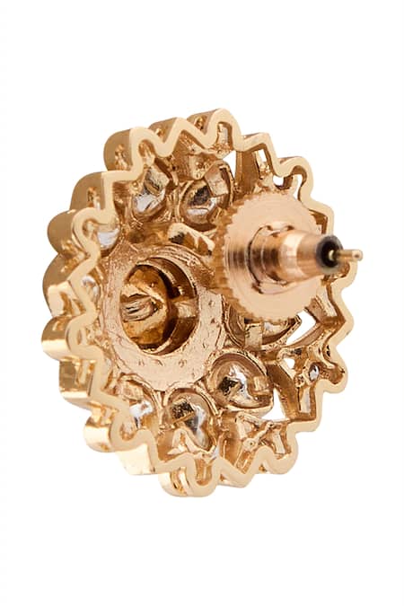 Shop Nazaakat By Samara Singh Green Zari And Ruby Kundan Choker Necklace Set Shop_Nazaakat By Samara Singh_Green Zari And Ruby Kundan Choker Necklace Set