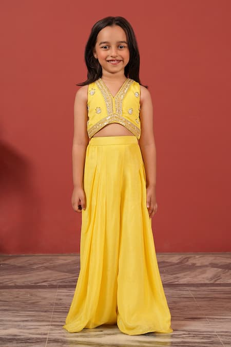 Suruchi Parakh Embroidered Top With Flared Pant