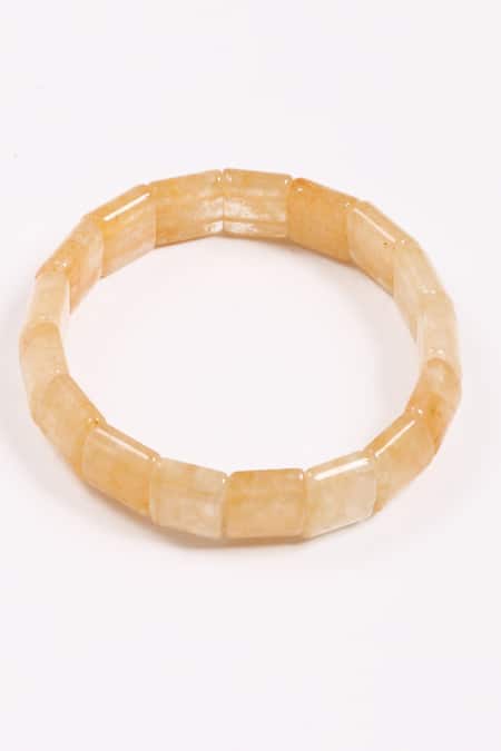 Dugran By Dugristyle Yellow Stones Sunehri Khwab Bracelet 