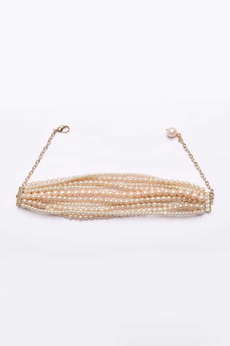 Dugran By Dugristyle Cream Malmal Raat Choker 