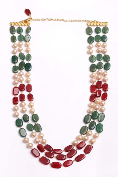 Dugran By Dugristyle Multi Color Gehra Ishq Layered Necklace 