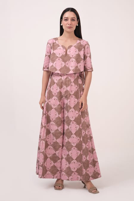 Ruchi Marodia Mendaka Mendaki Top With Box Pleated Pant 
