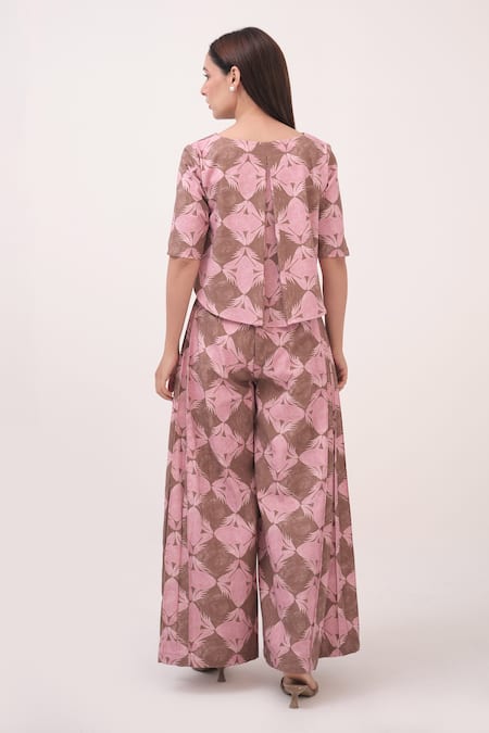 Ruchi Marodia Mendaka Mendaki Top With Box Pleated Pant 