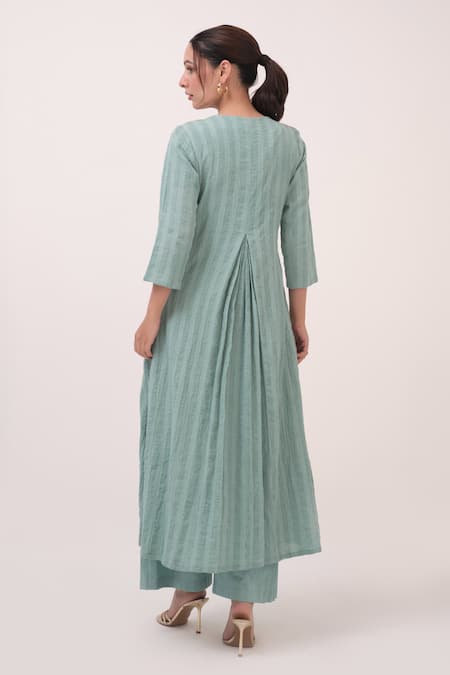 Ruchi Marodia Hand Embroidered Panelled Kurta & Pant Set 