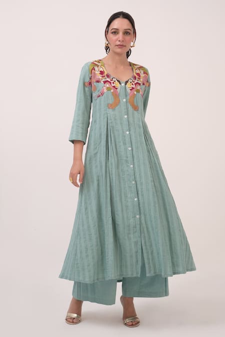 Ruchi Marodia Hand Embroidered Panelled Kurta & Pant Set 