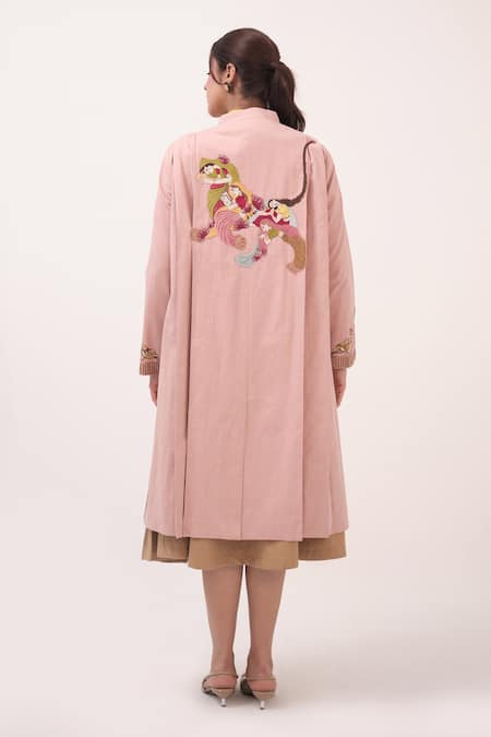 Ruchi Marodia Hand Embroidered Pastel Pink Jacket 