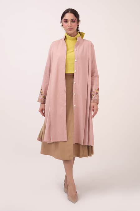 Ruchi Marodia Hand Embroidered Pastel Pink Jacket 