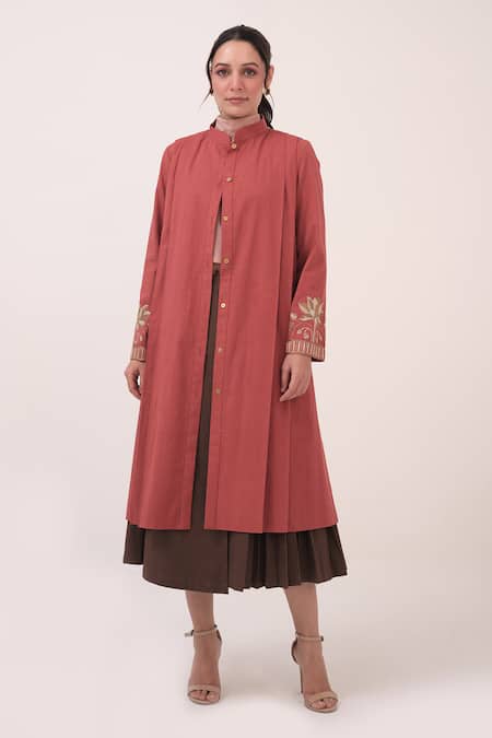 Ruchi Marodia Hand Embroidered Berry Jacket 
