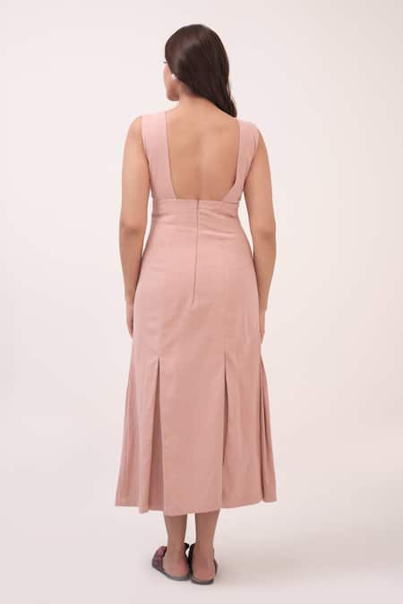 Ruchi Marodia Cinched Box Pleated Dress 