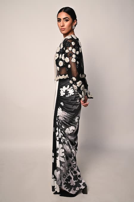 Rabiya Savlani Embroidered Jacket Skirt Set 