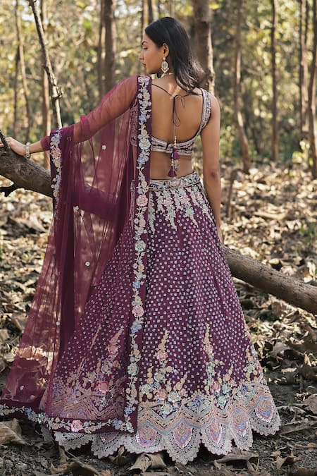 Panihari Sequin Embroidered Lehenga Set 