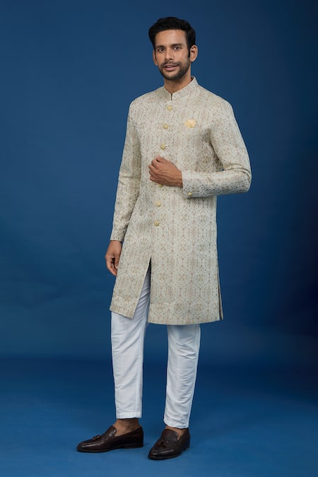 Arihant Rai Sinha Florette Woven Sherwani Set 