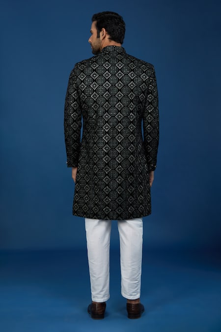 Arihant Rai Sinha Thread & Sequin Embroidered Sherwani Set 