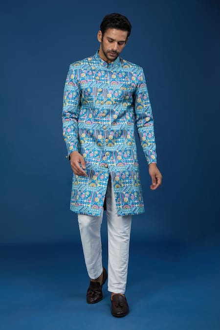 Arihant Rai Sinha Paisley Embroidered Sherwani Set 