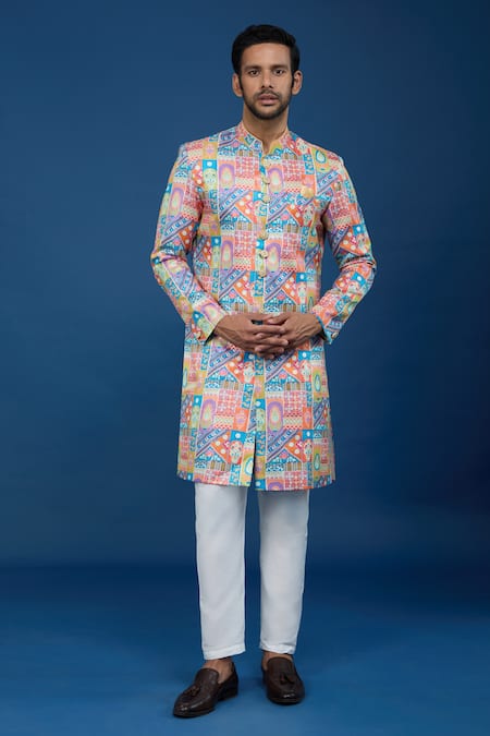 Arihant Rai Sinha Floral Pattern Sherwani Set 
