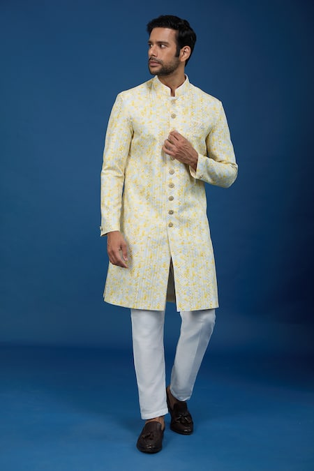 Arihant Rai Sinha Geometric Pattern Sherwani Set 
