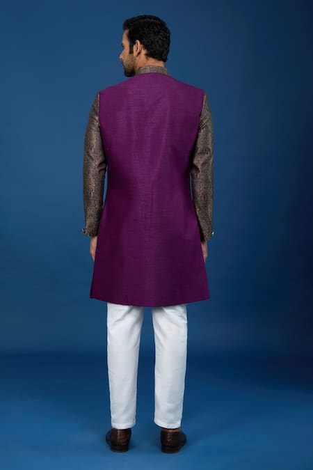 Arihant Rai Sinha Floral Woven Sherwani Set 