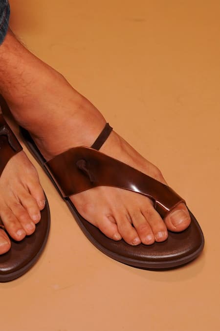 Shop Dmodot Brown Slip-on Flats With Knot Detail at Aza Fashions Shop_Dmodot_Brown Slip-on Flats With Knot Detail _at_Aza_Fashions