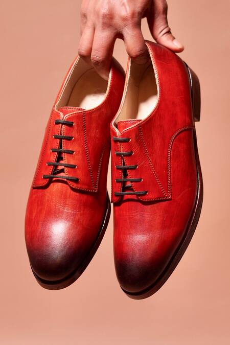 Buy Dmodot Brown Leather Derby Shoes Online at Aza Fashions Buy_Dmodot_Brown Leather Derby Shoes _Online_at_Aza_Fashions