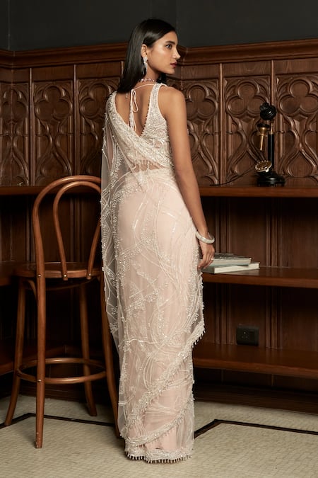 Istya Net Embroidered Saree With Blouse 