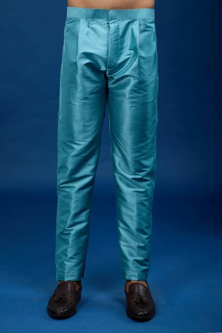 Buy_Arihant Rai Sinha_Cobalt Silk, Polyester Embroidery, Sequins Sherwani Set _Online_at_Aza_Fashions