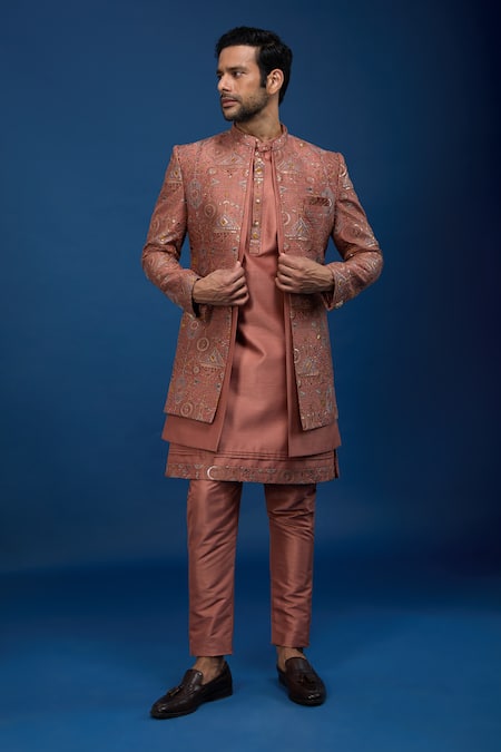 Arihant Rai Sinha Butti Embroidered Sherwani Set 