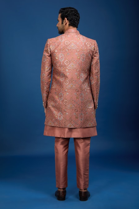 Arihant Rai Sinha Butti Embroidered Sherwani Set 