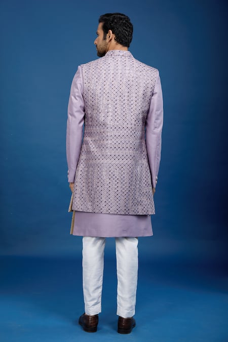 Arihant Rai Sinha Jaal Embroidered Sherwani Set 