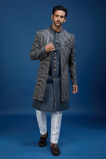 Arihant Rai Sinha Jaal Embroidered Sherwani Set 