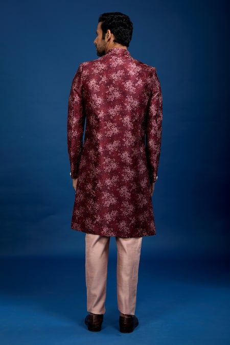 Arihant Rai Sinha Floral Pattern Sherwani With Pant 