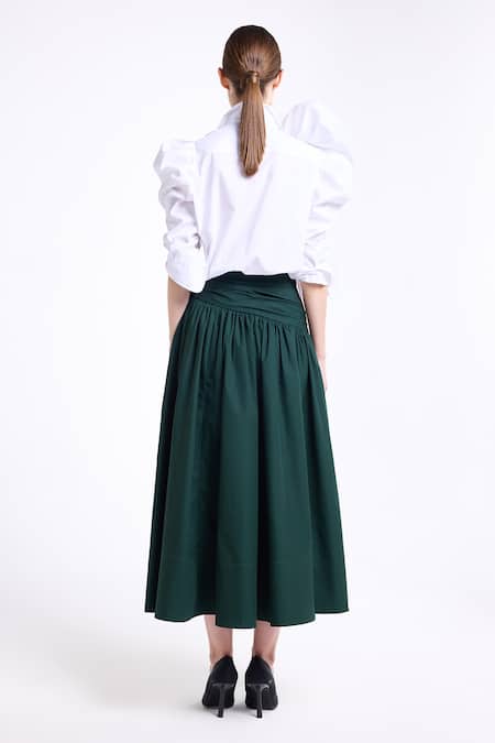 Gauri & Nainika Pouf Sleeve Ruffled Shirt 