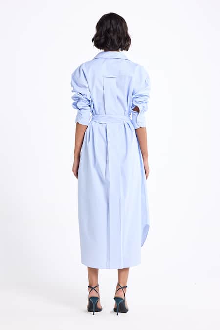 Gauri & Nainika Oversized Tea Length Shirt Dress 