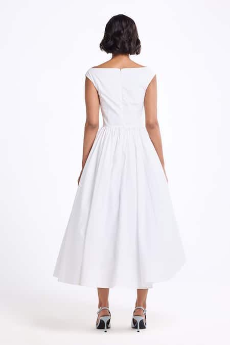 Gauri & Nainika Boat Neck Midi Dress 