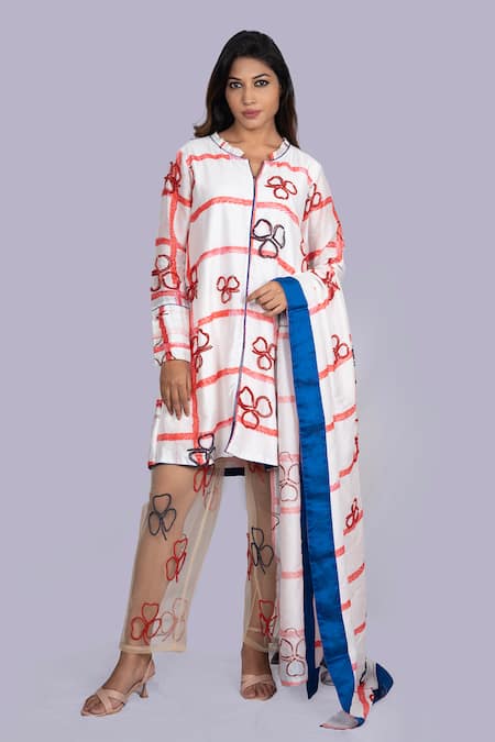 Jajobaa Geometric Print Kurta Set 