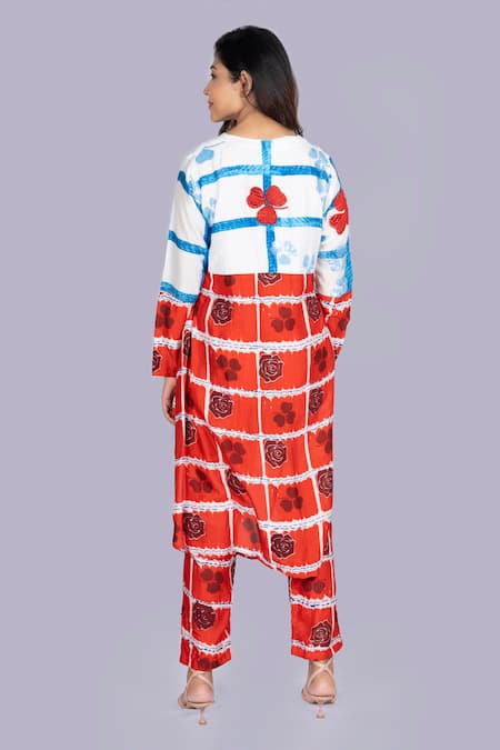 Jajobaa Geometrical Print Kurta Set 