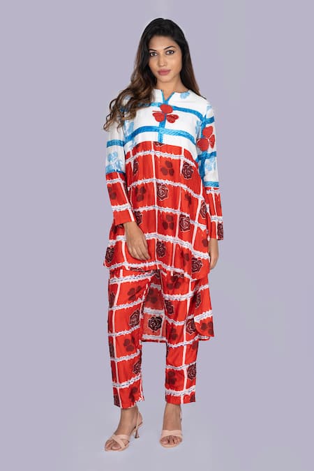 Jajobaa Geometrical Print Kurta Set 